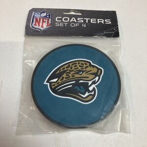 Jacksonville Jaguars Coaster Set 4 PRO Football NFL Licensed Sports Logo Drink